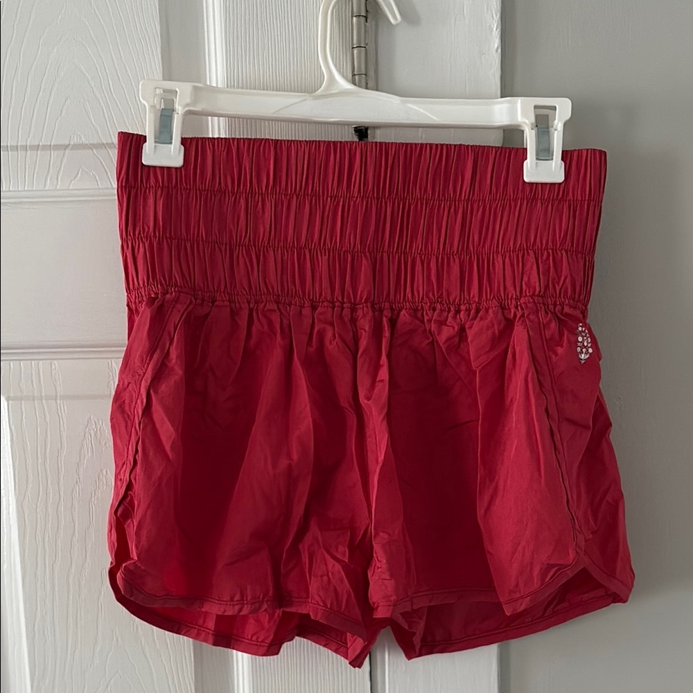 FP Movement High Waist Red Athletic Shorts